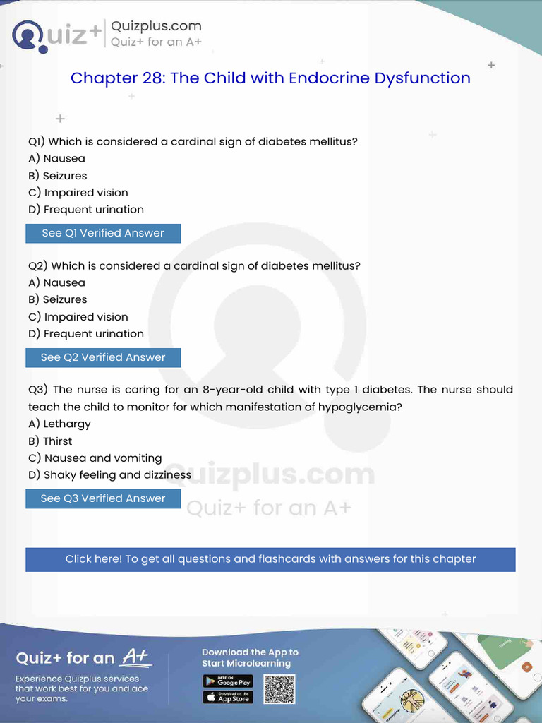 Which is Considered a Cardinal Sign of Diabetes Mellitus | PDF ...