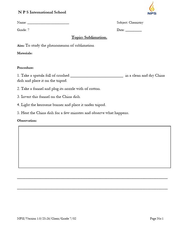 Sublimation Lab | PDF
