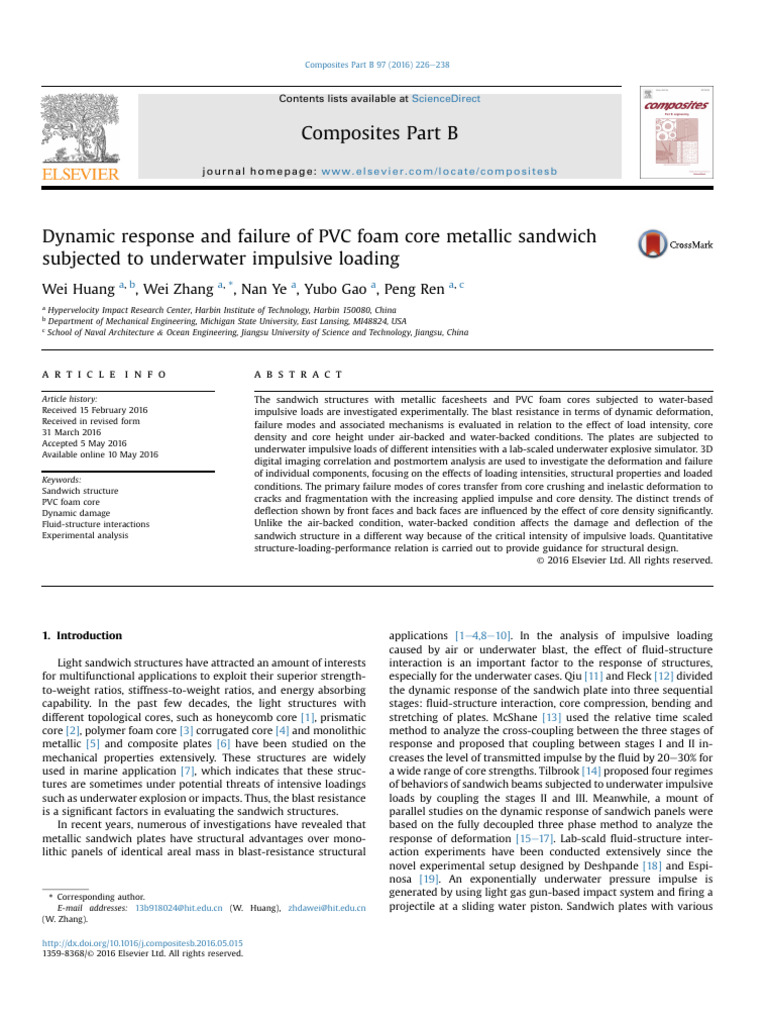 [408]HUANG W, ZHANG W, YE N, et al. Dynamic response and failure of PVC ...