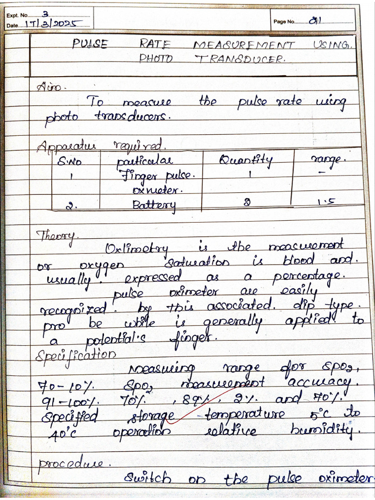 Bmi 3rd Experiment | PDF