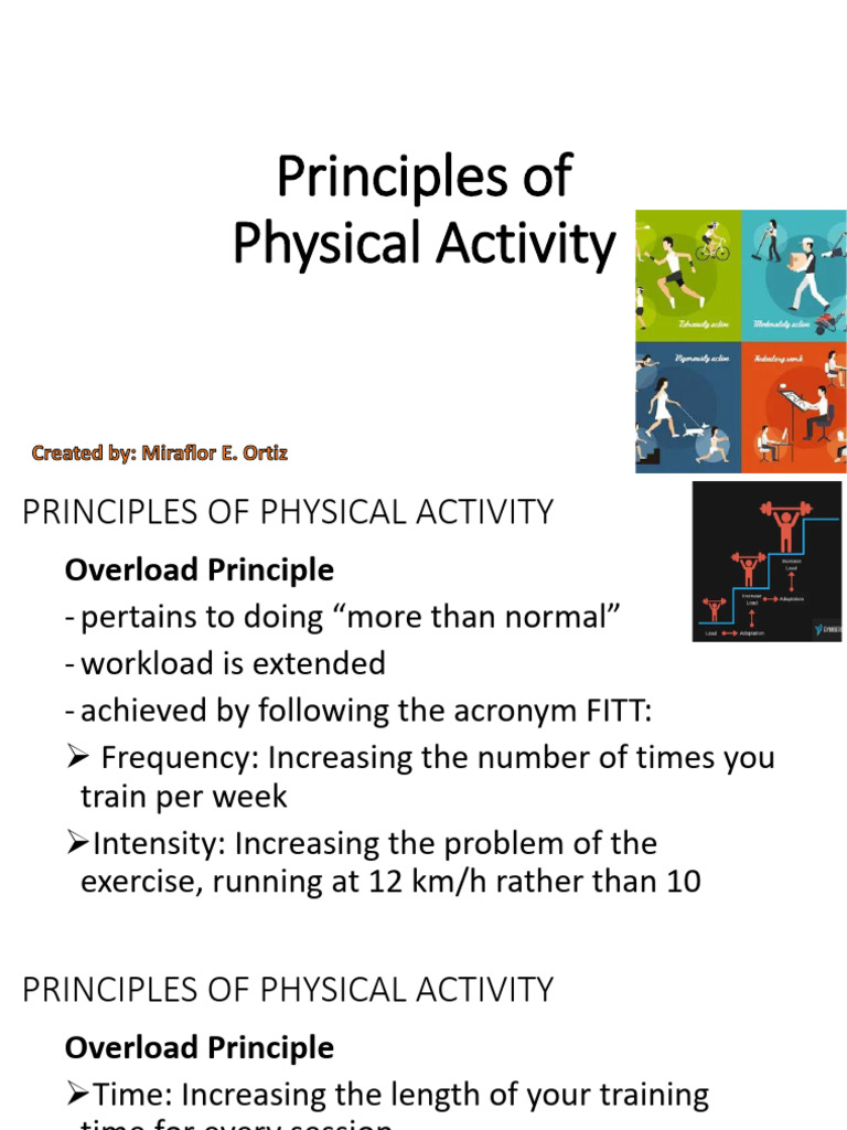 PE11 Q2 L4 PPT Principles of Physical Activity | PDF | Strength ...