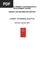 Download National Primary Care Research  Development Centre Bulletin Nov-Dec 2008 by Health Library SN10321156 doc pdf