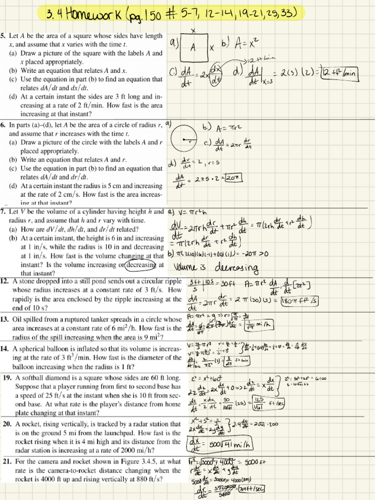 3.4_Math 5A Calculus Homework | PDF