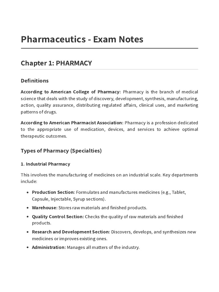 Pharmaceutics Notes | PDF | Ph | Tablet (Pharmacy)