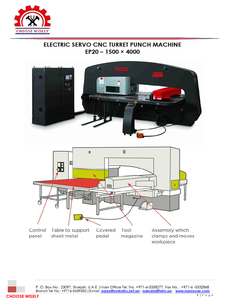 Ep 20 Cnc Turret Punch Yangli | PDF | Machines | Mechanical Engineering