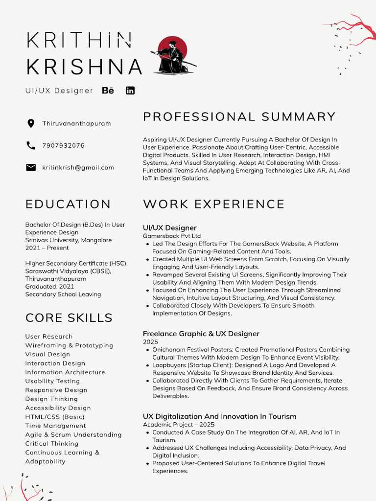 Resume Kri Thin Krishna | PDF | Design | Software Engineering