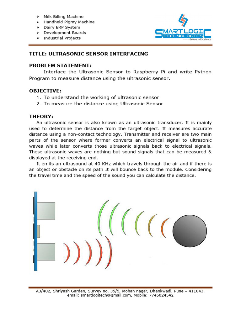 Expt6 Ultrasonic Sensor | PDF | Ultrasound | Computer Engineering