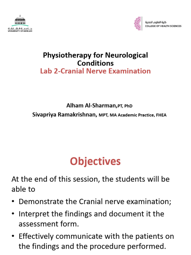 Lab Two- Cranial Nerve Examination | PDF | Neuroscience | Neuroanatomy
