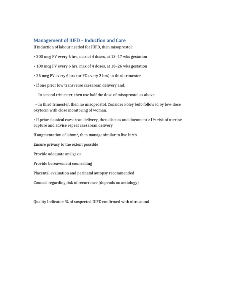 IUFD Management | PDF