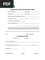Employee Leave Application Form | PDF