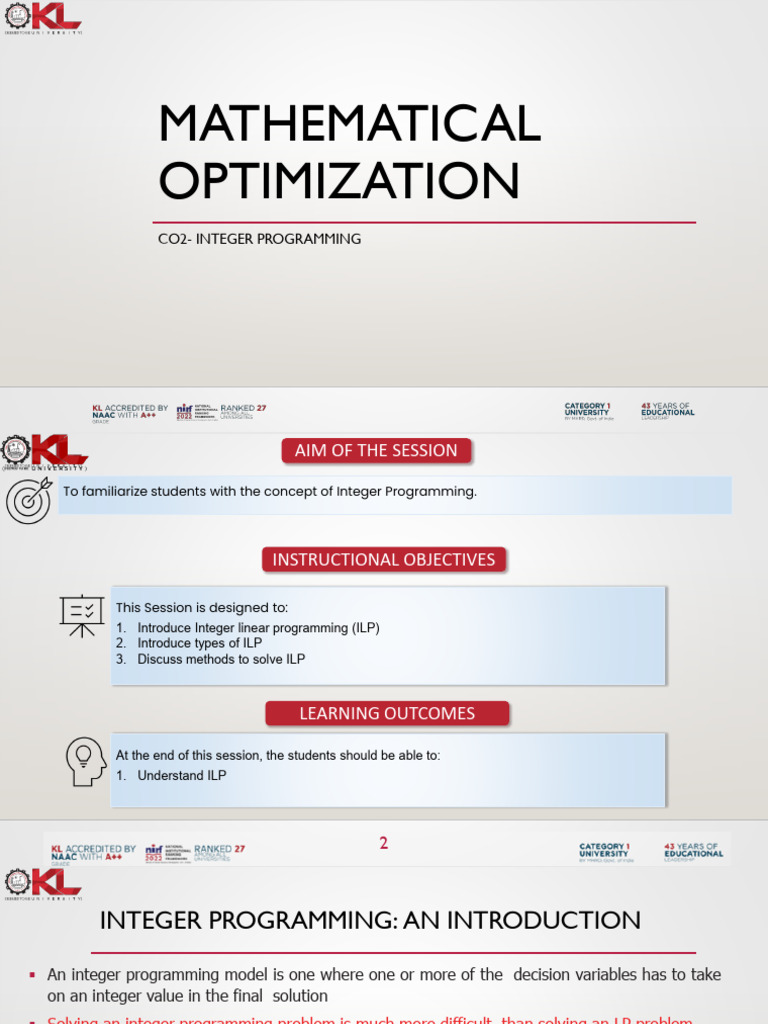 Mathematical Optimization CO2 | PDF | Mathematical Optimization ...