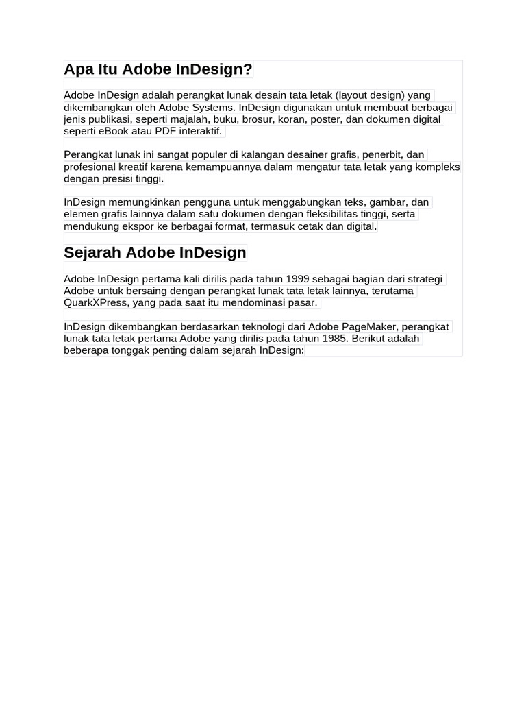 Apa Itu Adobe InDesign | PDF