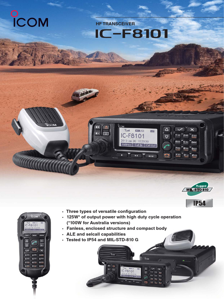 F8101 ICOM | PDF | Radio Technology | Electronic Engineering