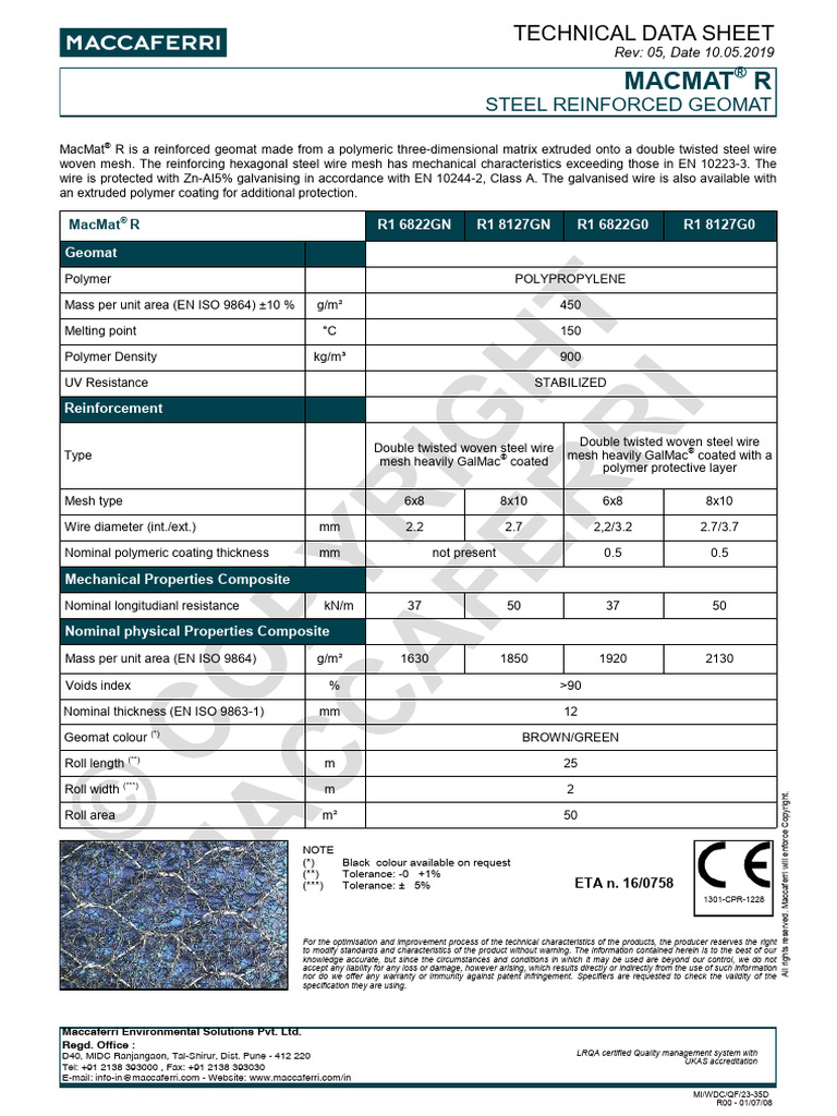 Tds Macmat r Steel_rev05 20190510 | PDF | Polymers | Wire