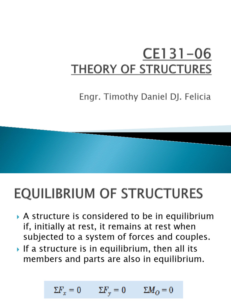 CE131-06_Equilibrium of Structures | PDF