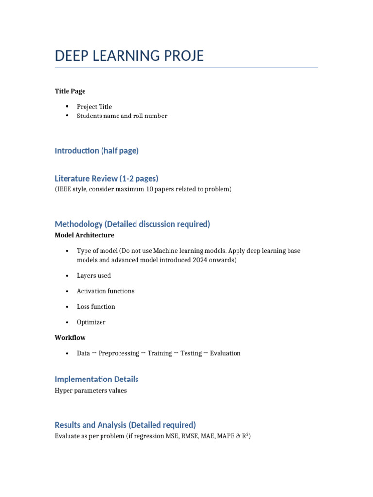 Deep Learning Project Report Template (1) | PDF