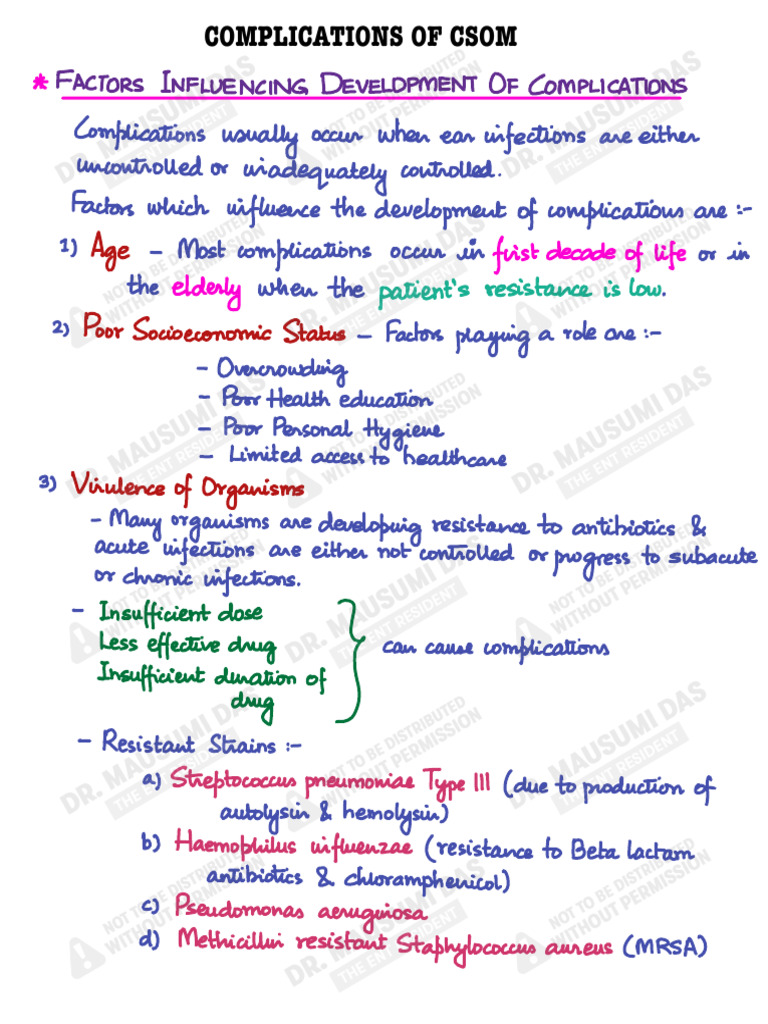 Complications of Csom | PDF