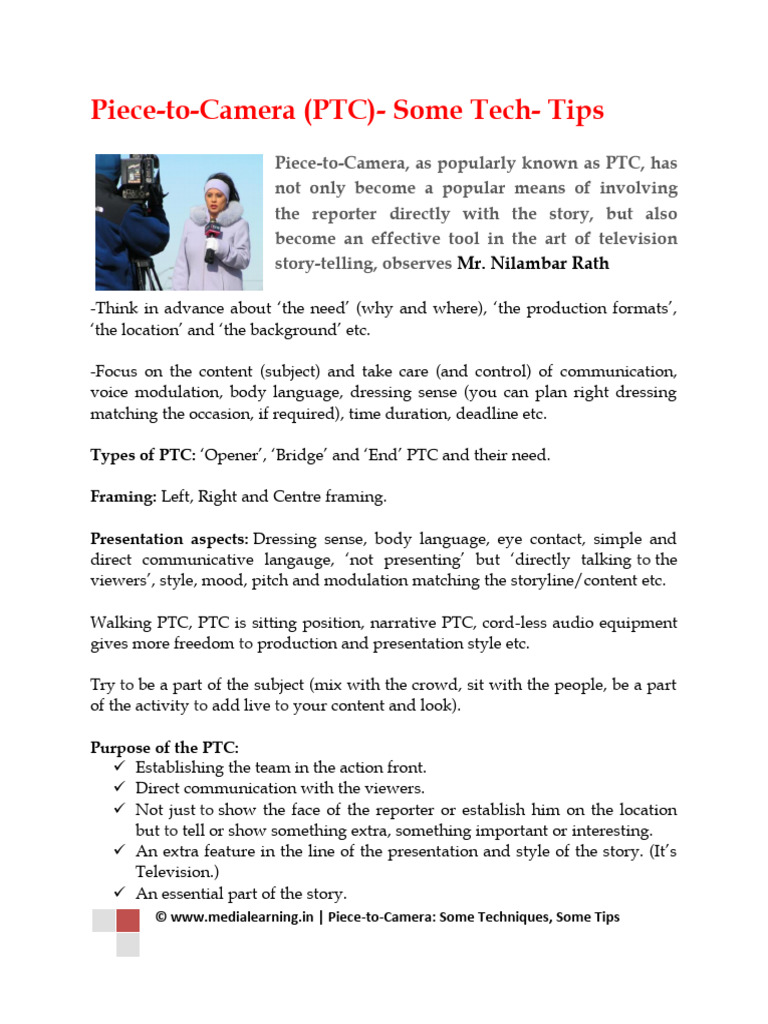 6. Piece to Camera | PDF | Information | Human Communication
