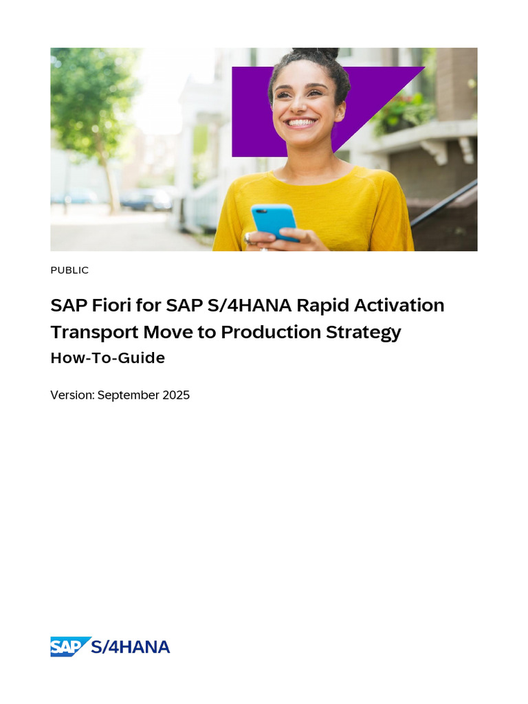 SAP Fiori for SAP S_4HANA - Rapid Activation Transport Move to ...