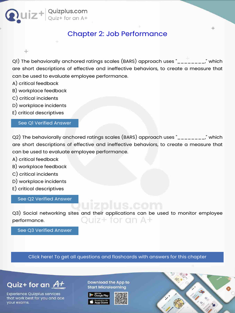 The Behaviorally Anchored Ratings Scales Bars Approach Uses Which Are ...