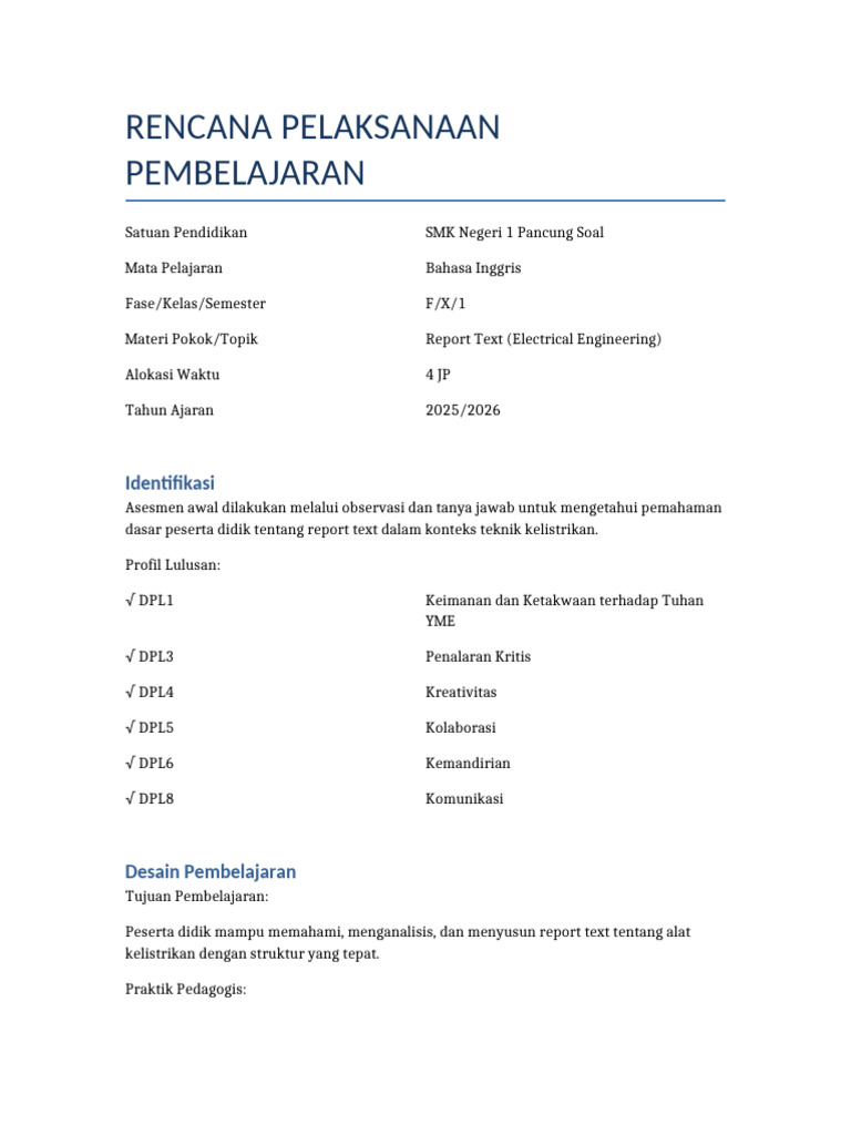 RPP Final Full Format | PDF