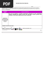 Teacher Reflection Form (TRF) Guide | PDF | Teachers | Learning