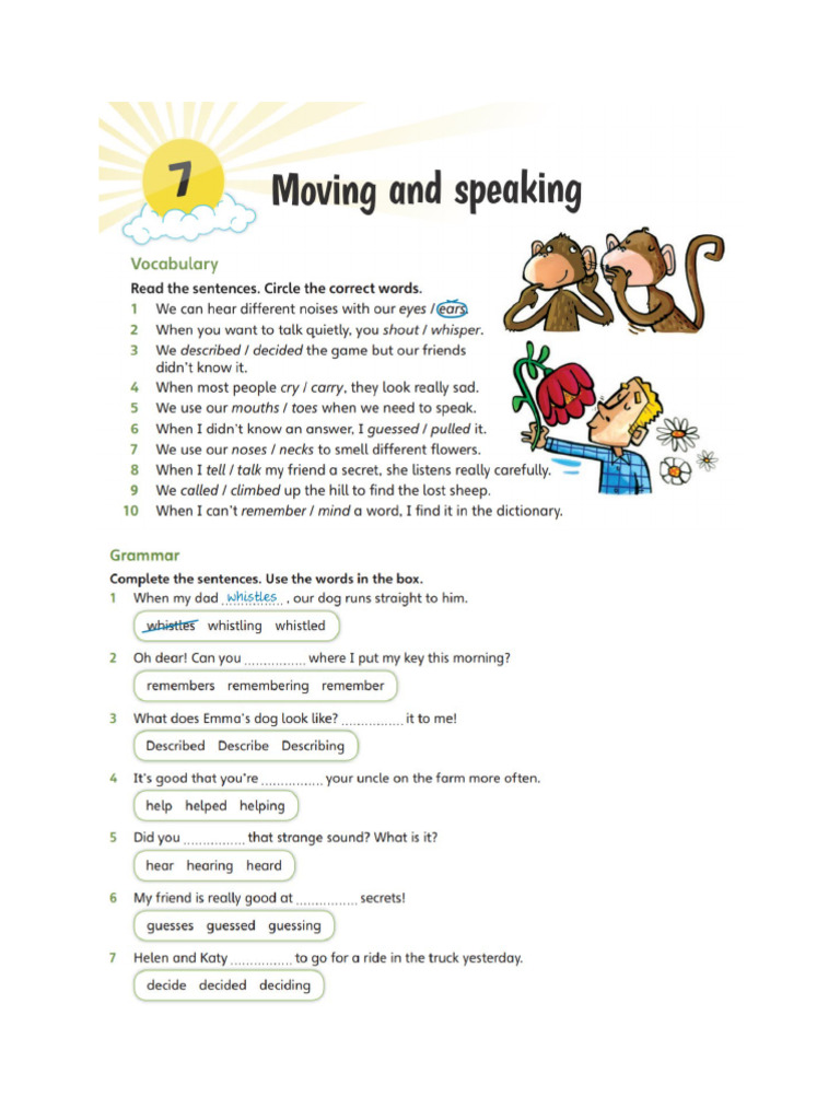 Unit 7 - Moving and Speaking | PDF
