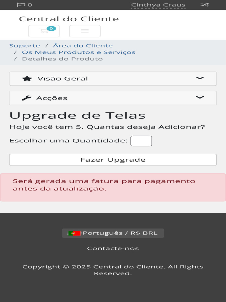 Área do Cliente - Central do Cliente 2 | PDF
