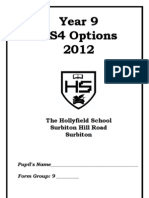 Y9 Options Booklet