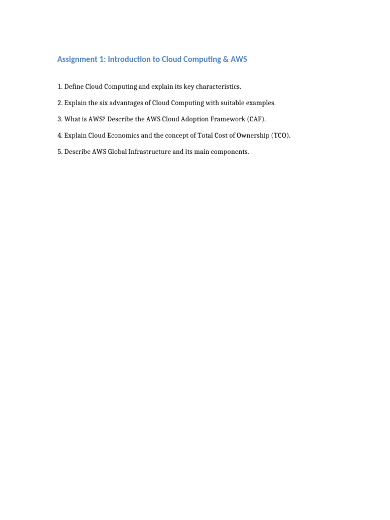 AWS Assignments 1 | PDF
