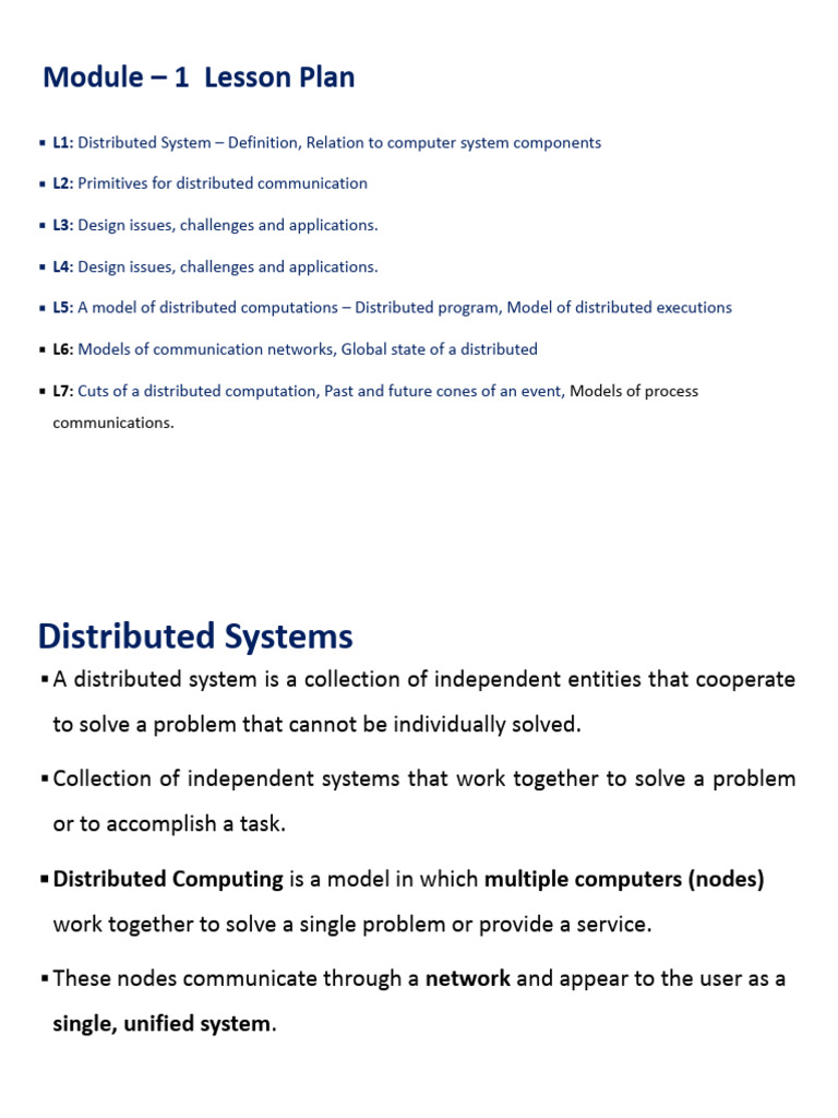 distributed computing module 1 | PDF | Distributed Computing | Computer ...