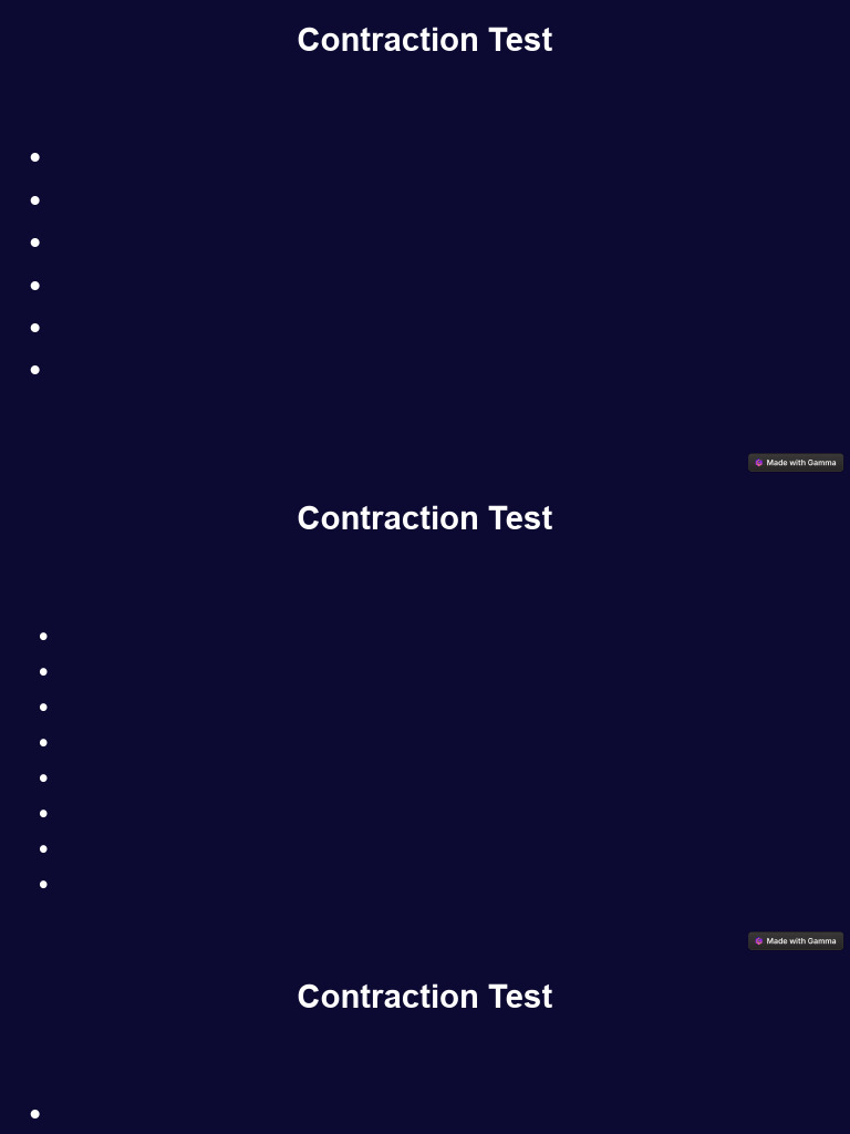 Contraction Test | PDF