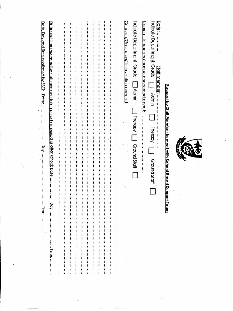 SBST Request Form | PDF