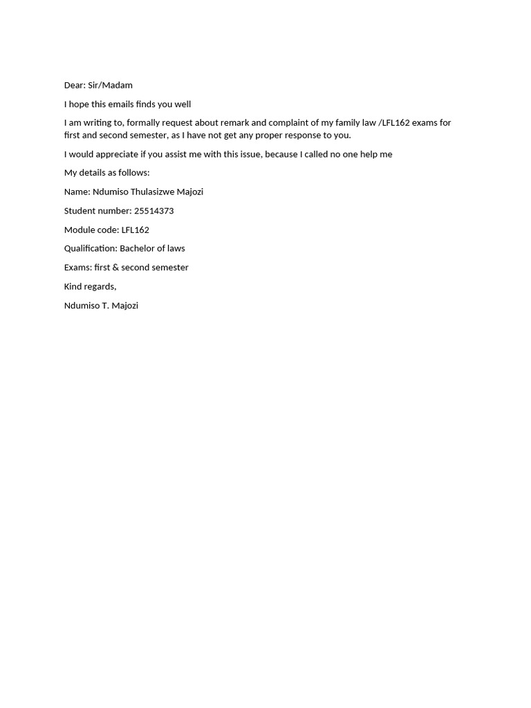 Remark Request - Copy | PDF