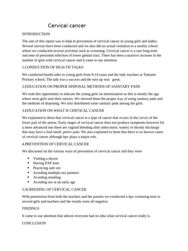 Cervical Cancer | PDF
