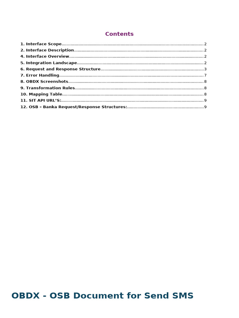 OBDX - OSB Documentation for Send SMS 2 | PDF | Json | Computing