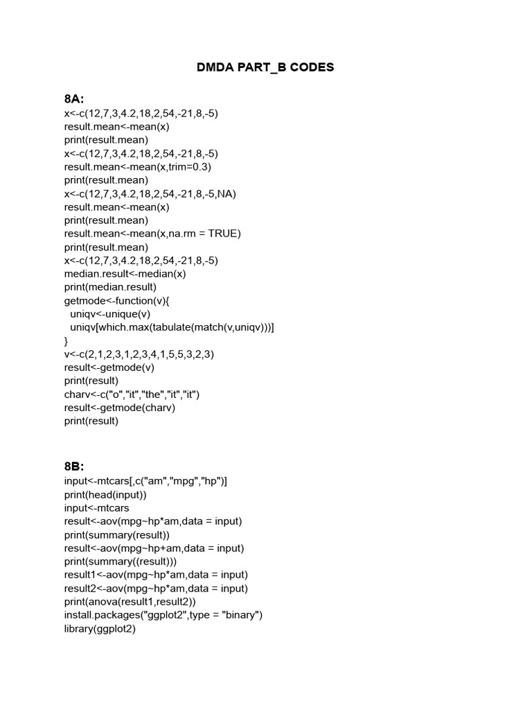 DMDA PART_B CODES (1) | PDF