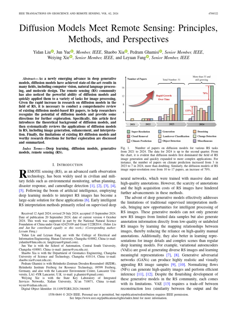Diffusion Models Meet Remote Sensing Principles Methods and ...