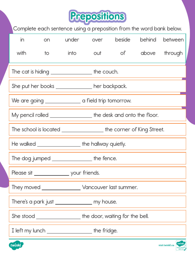 Prepositions 1 | PDF