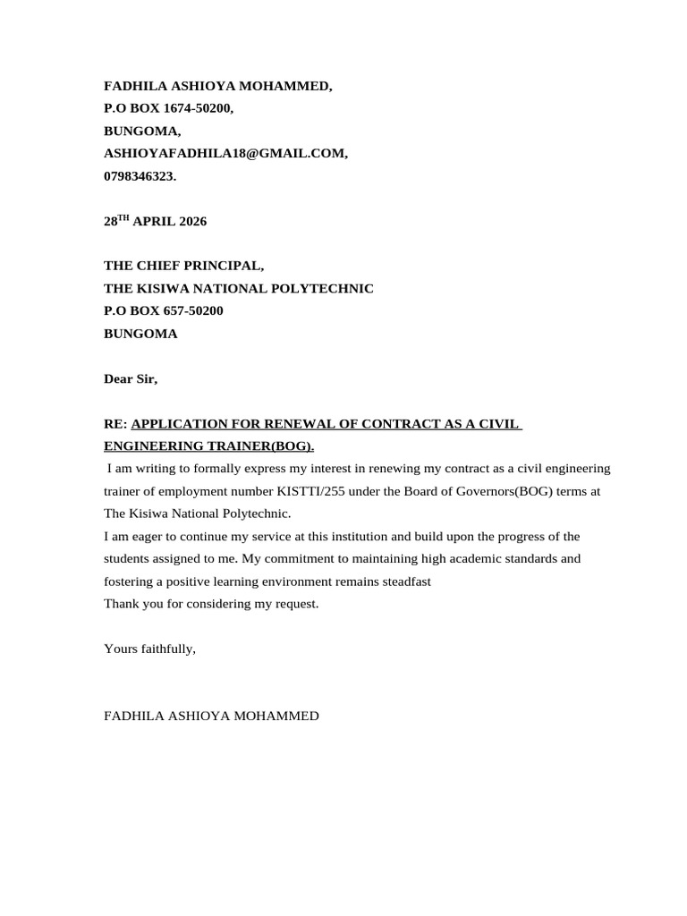 Contract Renewal | PDF