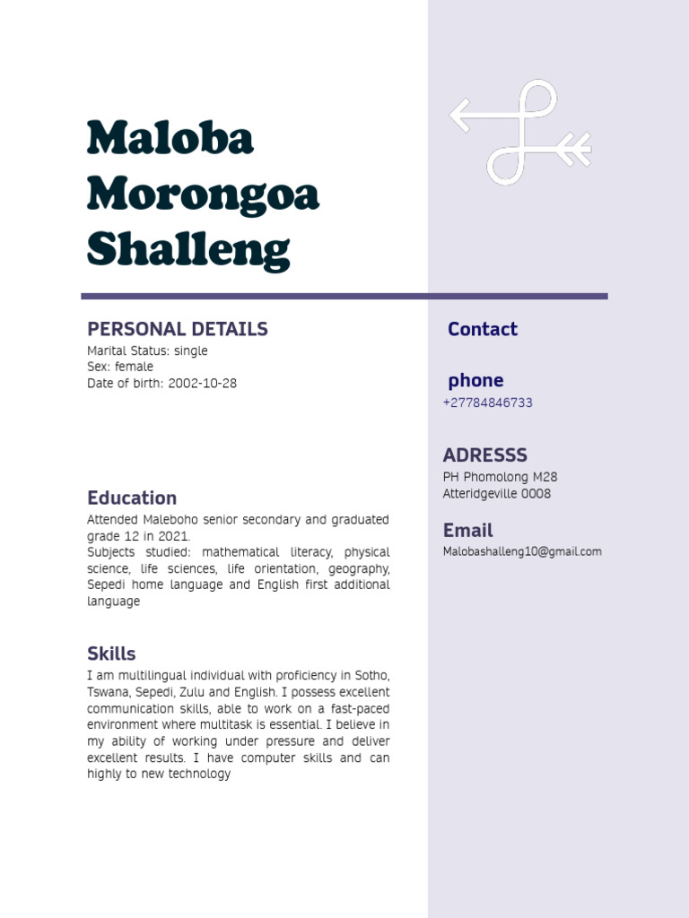 Miss Maloba Resume | PDF