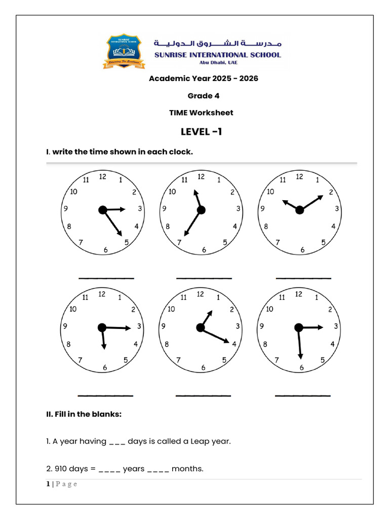Time Chapter Worksheet | PDF | Chess Theory | Chess