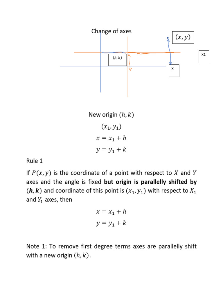 Change of Axis --- Chapter 4 | PDF | Coordinate System | Mathematics