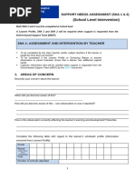 SNA1 Support Needs Assessment Form | PDF | Learning | Educational ...