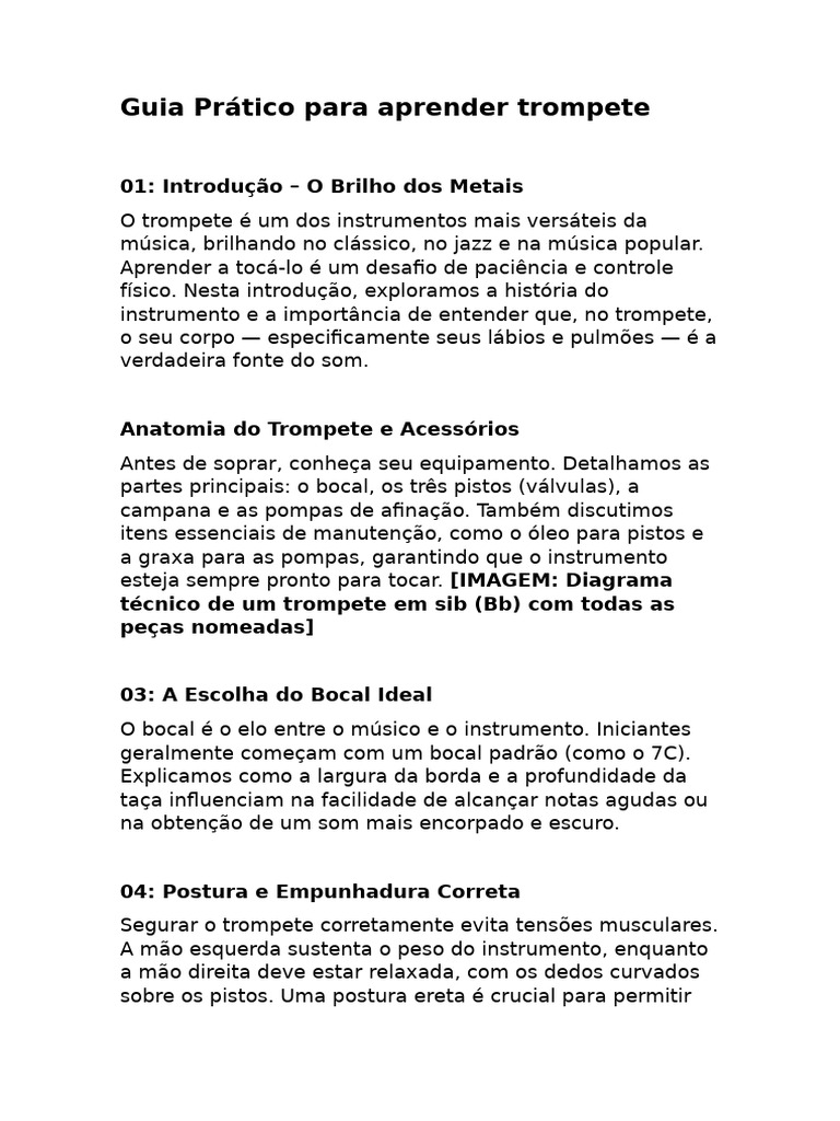 Guia Prático Para Aprender Trompete | PDF | Trombeta | Instrumentos ...
