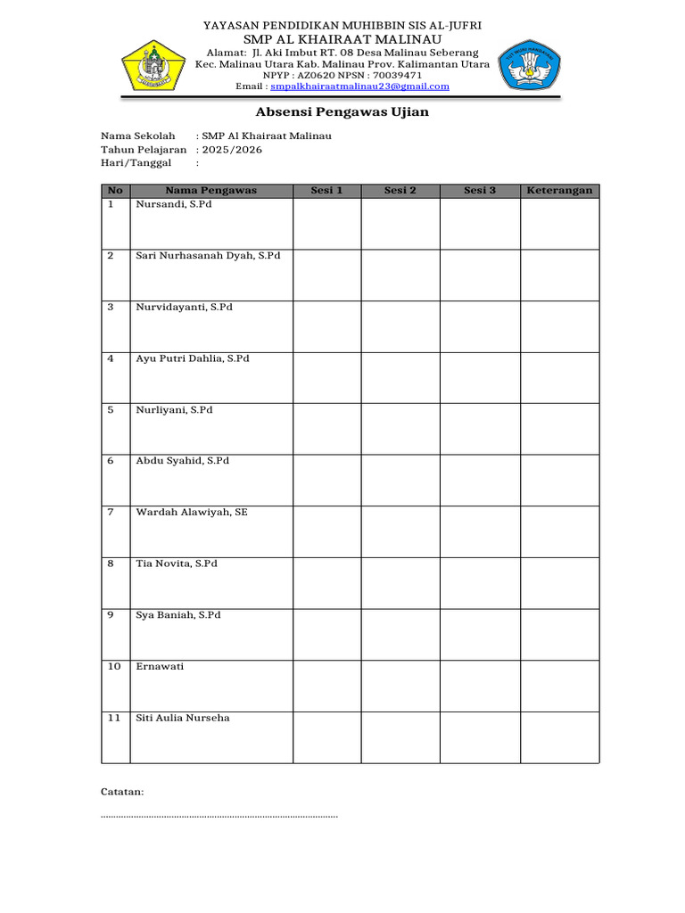 Format Ujian SMP | PDF