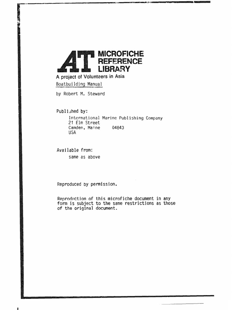 Boatbuilding Manual 1999 Screw Drill