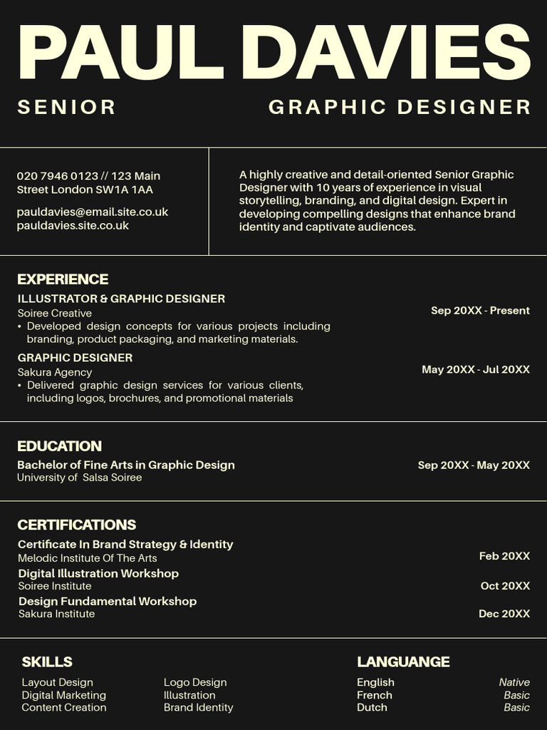 Cv Template | PDF