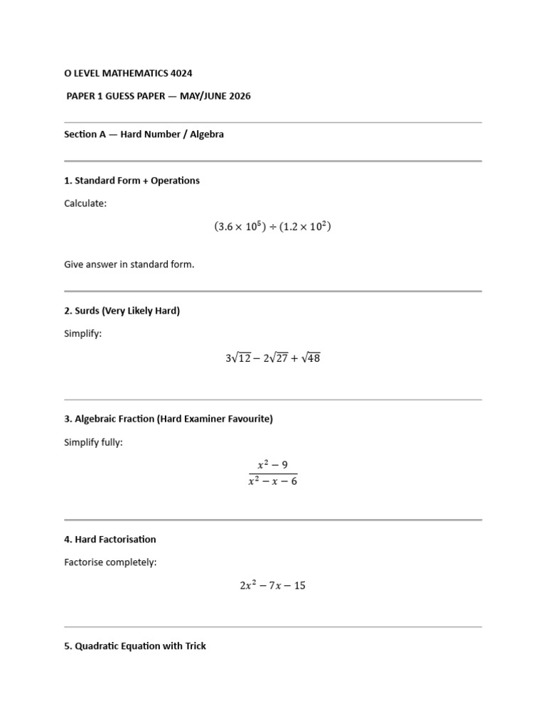 o Level Mathematics 4024 | PDF | Angle | Triangle