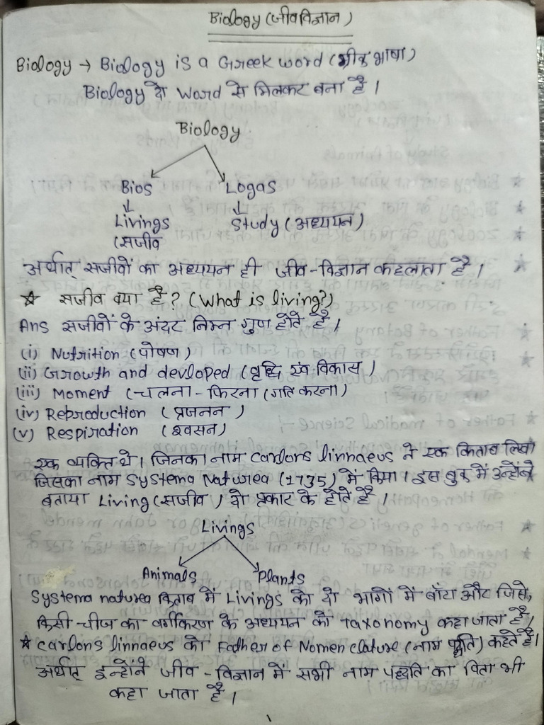 10th Biology Chapter 1 Notes by Sandeep Sir | PDF